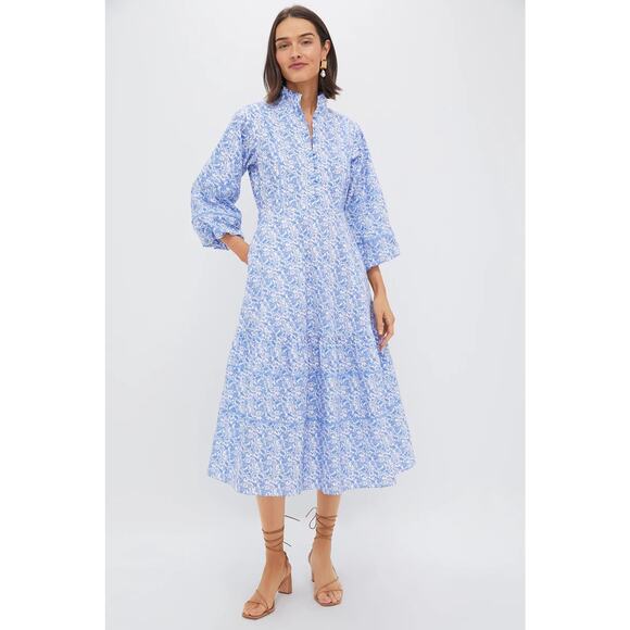 HYACINTH HOUSE Baby Blue Ditsy Floral Hillsborough Dress Size XL NWT - Picture 1 of 5